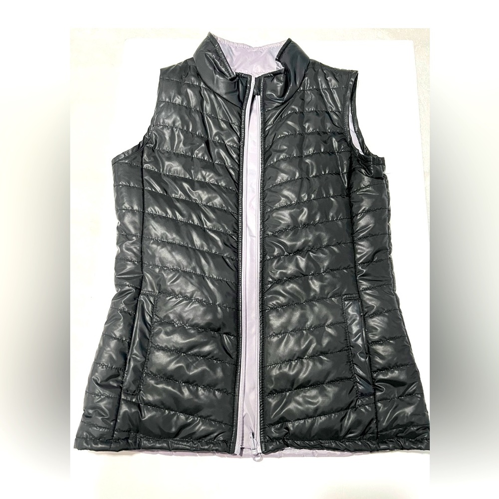 Old Navy Girl Reversible Vest | girl’s size 16 | black and grey |lightweight
